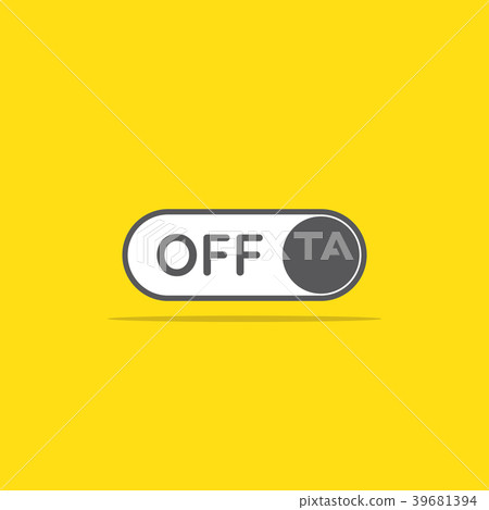 插图素材: switch off toggle icon in flat style