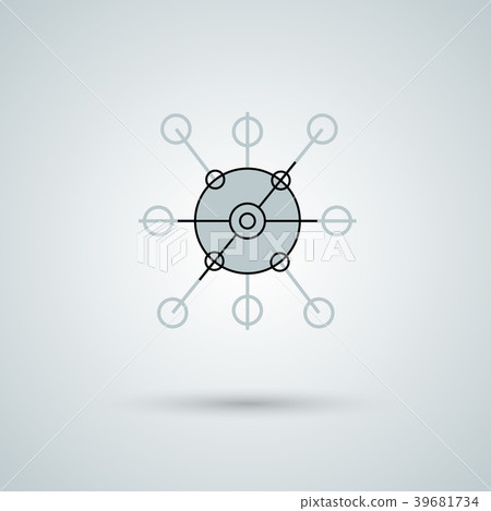 Molecule and atom vector icon 39681734
