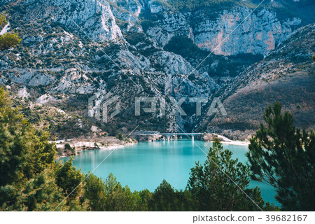 Beautiful view of St. Croix lake in Provence 39682167