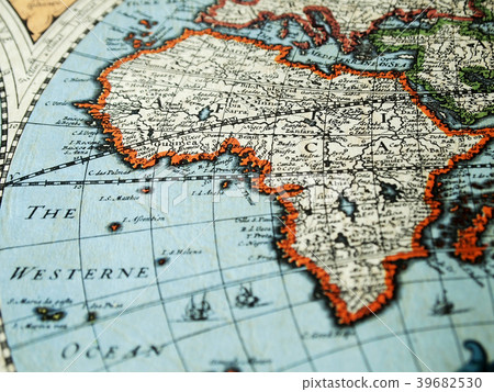 World map old map map map africa map 1627 drafting embossed paper printing World map old map map map africa map 1627 drafting embossed paper printing 39682530
