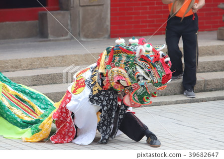 a qilin dance at Tin Hau Temple hk 39682647