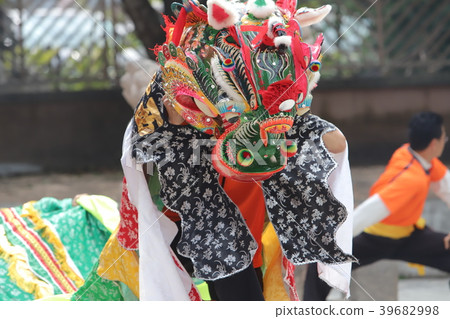 a qilin dance at Tin Hau Temple hk 39682998