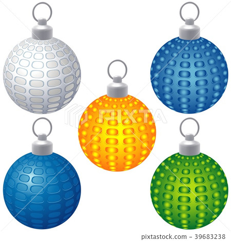 Textured Christmas Baubles Textured Christmas Baubles 39683238