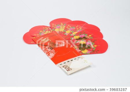 the Red packet with money of hk bank note the Red packet with money of hk bank note 39683287