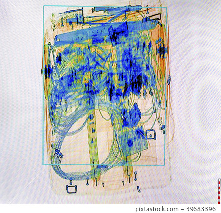 X-ray screenshot of an trolley bag full of cable 39683396
