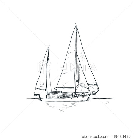 vector sketch boat 39683432
