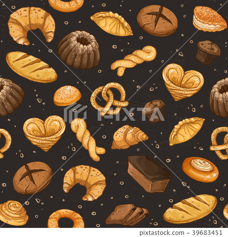 bakery seamless background 39683451