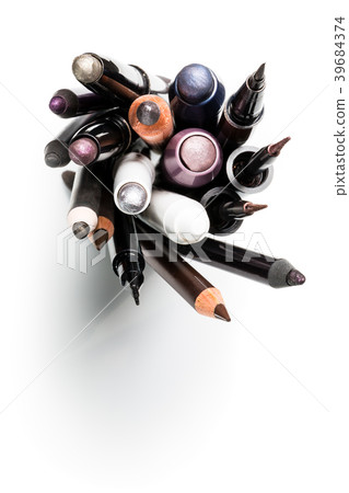 Cosmetic pencils of make up eyeshadow pencils. Cosmetic pencils of make up eyeshadow pencils. 39684374
