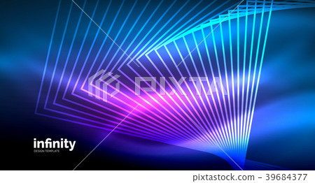 Shiny straight lines on dark background, techno 39684377