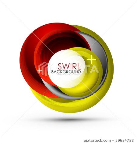 Spiral swirl flowing lines 3d vector abstract 39684788