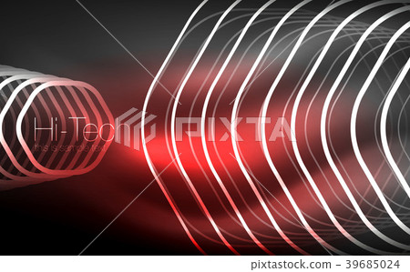 Outline hexagons, glowing geometric shapes 39685024