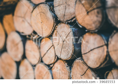 Wood tree pile of natural wooden logs vintage Wood tree pile of natural wooden logs vintage 39685553