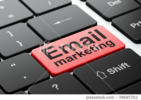 Marketing concept: Email Marketing on computer - Stock Illustration ...