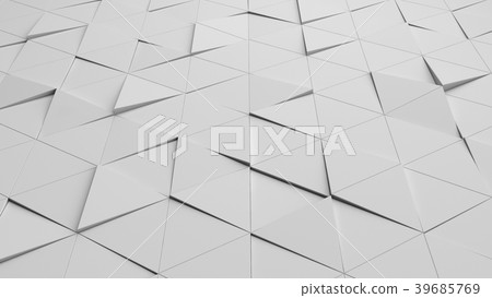 White triangle tile flooring in business concept 39685769