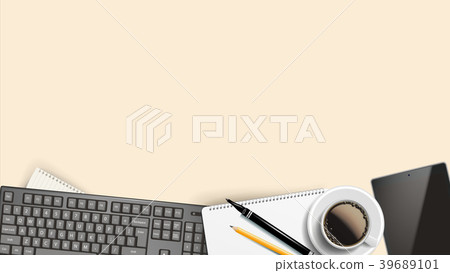 Workplace Background Vector. Place For Text 39689101