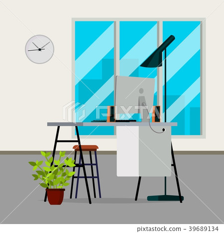 Office Interior Vector. Modern Interior Design Office Interior Vector. Modern Interior Design 39689134