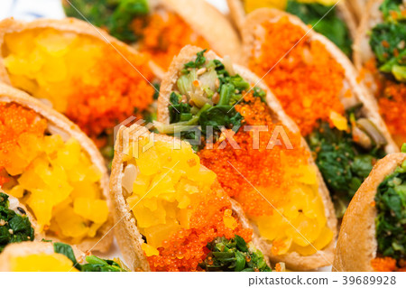 Sushi and gimbap on a plate isolated Sushi and gimbap on a plate isolated 39689928
