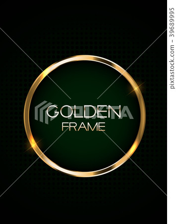 Abstract Card with Golden Frame Vector 39689995