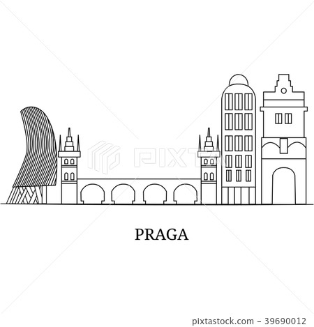 Landscape city silhouette 39690012