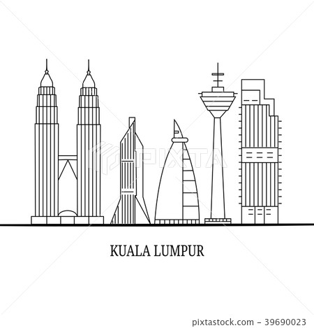 Landscape city silhouette Landscape city silhouette 39690023