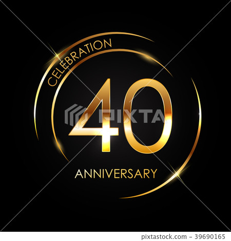 Template 40 Years Anniversary Vector Illustration 39690165