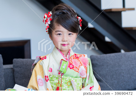 女孩，Shichigosan，準備，家 39690472