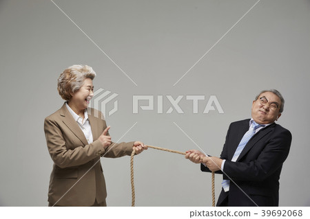 Business, luck, senior, old age, old man, Korean 39692068