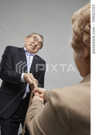 Business, luck, senior, old age, old man, Korean 39692083