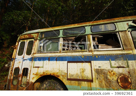 Forest and Abandoned Bus 39692361