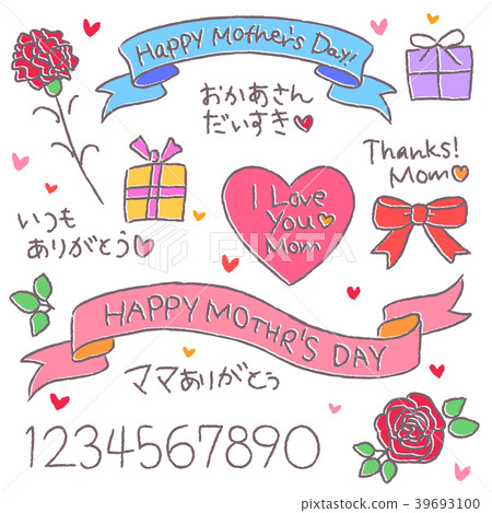 Mother's day material hand drawn style Mother's day material hand drawn style 39693100
