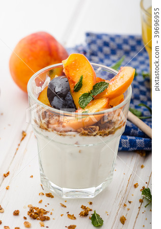 Greek yogurt with fresh fruit Greek yogurt with fresh fruit 39696955