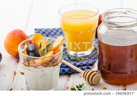 Greek yogurt with fresh fruit Greek yogurt with fresh fruit 39696957