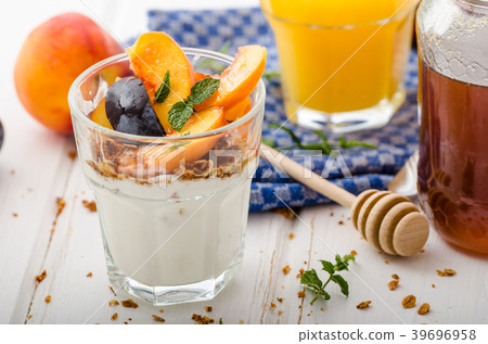 Greek yogurt with fresh fruit Greek yogurt with fresh fruit 39696958