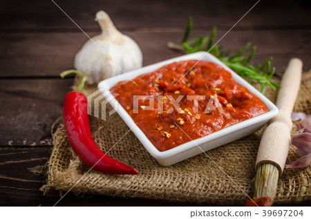 Very spicy tomato sauce for grill Very spicy tomato sauce for grill 39697204