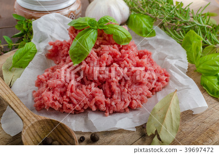 Minced beef raw 39697472