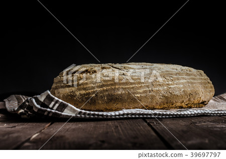 Home baked bread from sourdough rye Home baked bread from sourdough rye 39697797