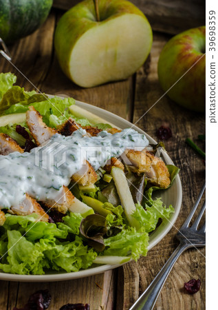 Waldort salad with grilled chicken Waldort salad with grilled chicken 39698359