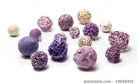 Various types of natural handmade decorative balls Various types of natural handmade decorative balls 39698485