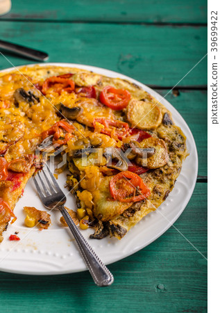 Potato frittata with chorizo Potato frittata with chorizo 39699422