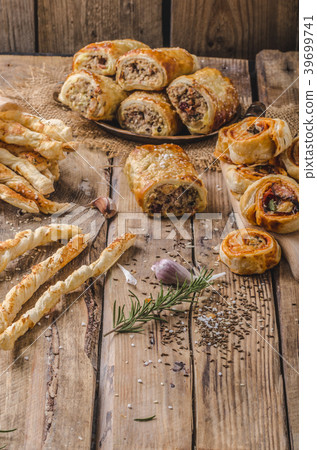 Sticks puff pastry Sticks puff pastry 39699741