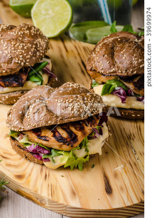 Teriyaki chicken sandwiches 39699974