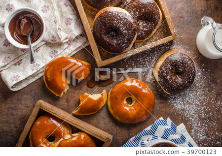 Homemade donuts two kinds 39700123
