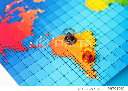 南美洲,地圖,大頭釘,顯示 南美洲,地圖,大頭釘,顯示 39701061