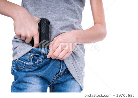 Poking gun in the belt 39703685