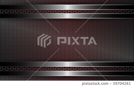 Geometric design with metal grille. 39704261