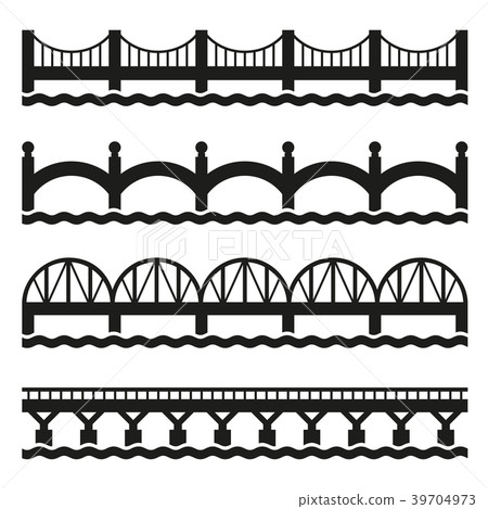 Bridge Icons Set. Vector 39704973