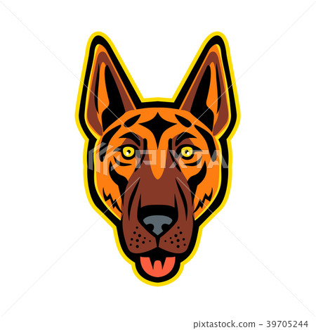 German Shepherd Dog Head Front Mascot German Shepherd Dog Head Front Mascot 39705244