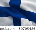 Finland flag on a fabric basis 39705486