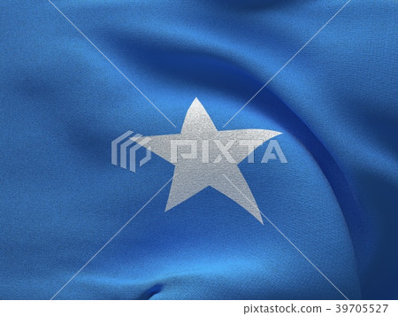 Somalia flag on a fabric basis 39705527