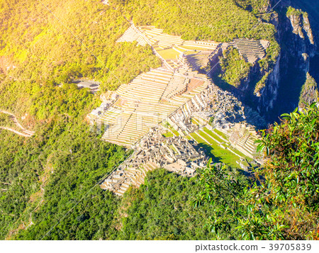 Aerial view of Machu Picchu from Huayna Picchu Aerial view of Machu Picchu from Huayna Picchu 39705839